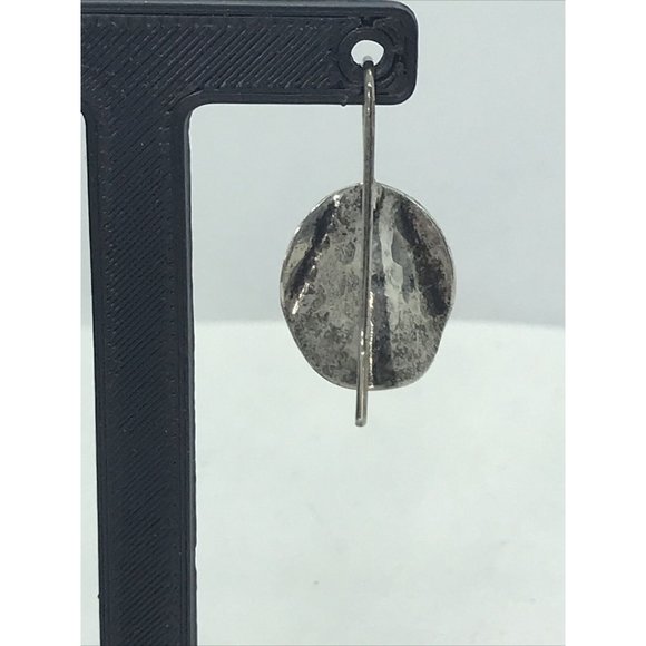 Silver Beaded Drop‎ Bead Earrings Dangle Artisan Estate - Picture 5 of 6